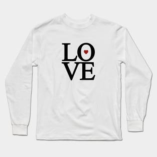 Heart Shaped Maroon Love Long Sleeve T-Shirt